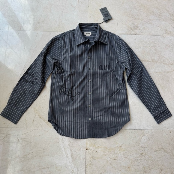 Zadig & Voltaire Taskiz Strass button up shirt embellished striped S - Picture 5 of 16